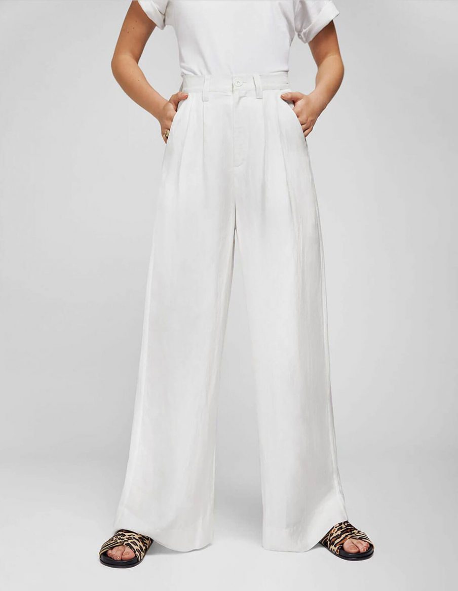 Anine Bing Carla Pants In White at Storm Fashion