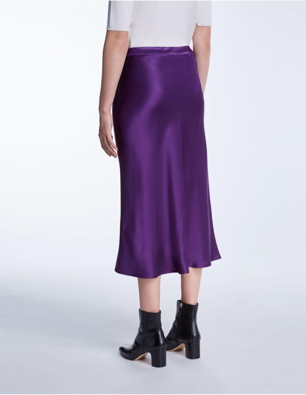 Set Silky Slip Skirt In Purple Rain at Storm Fashion