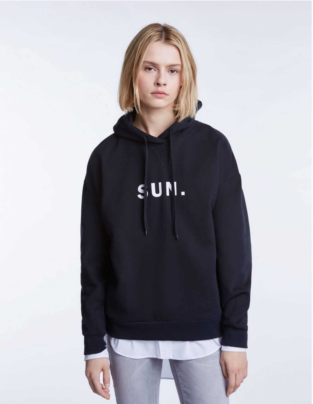 Set Fashion SUN. Hoodie In Black at Storm Fashion