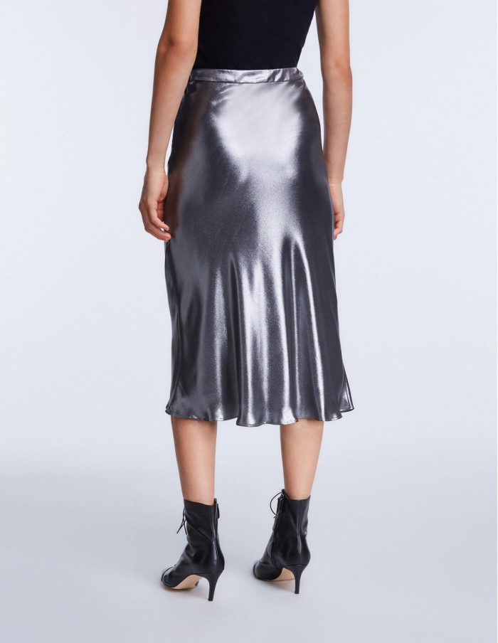 Set Fashion Midirock Skirt in Metallic at Storm Fashion