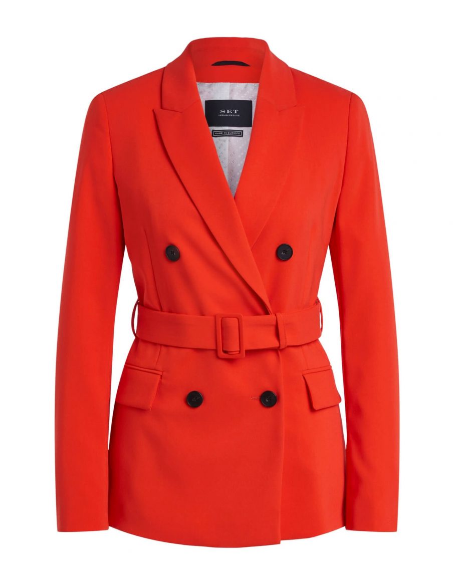 Set Double Breasted Blazer In Racing Red at Storm Fashion